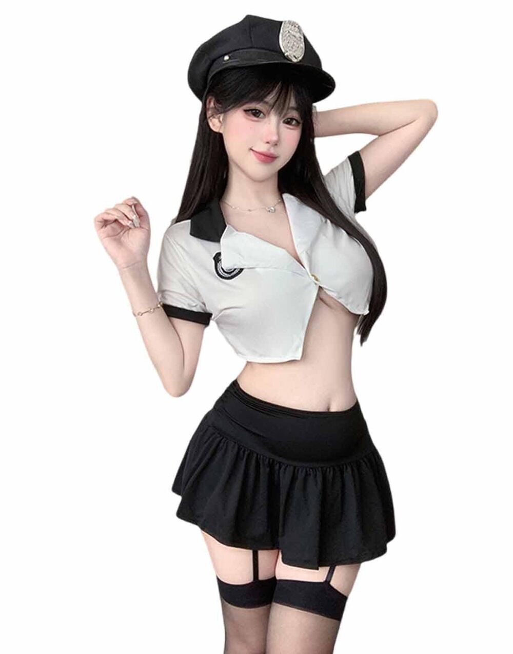 6106 ’s Sexy Office Lady Costume Cosplay Policewoman Lingerie Police